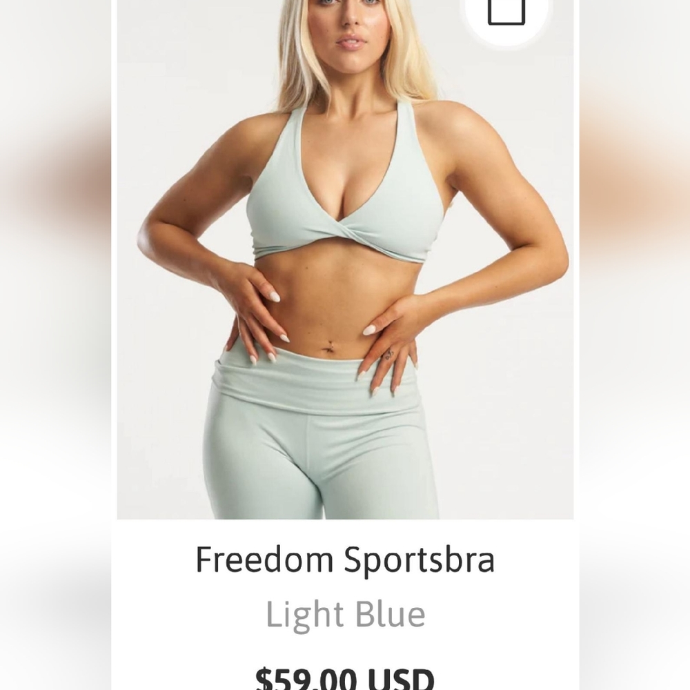 ECHT Light Blue Freedom Sports Bra
